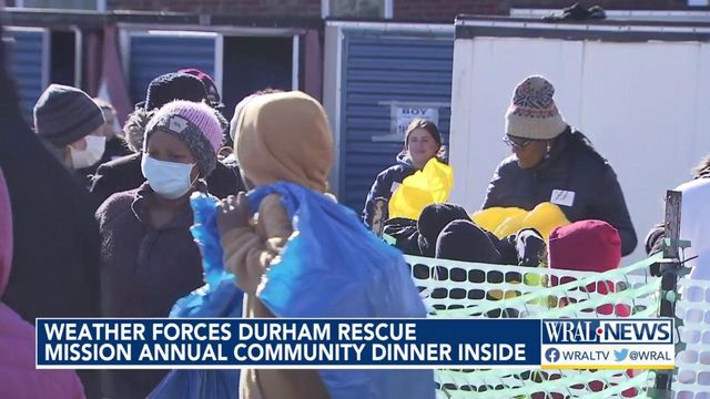 Cold, wind moves Durham Rescue Mission event indoors