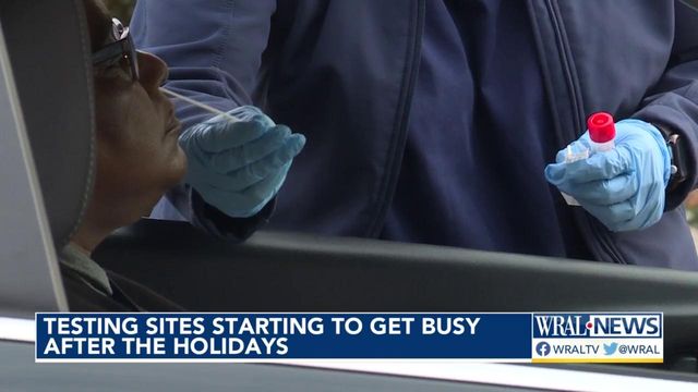 Wake County COVID-19 testing sites get busy after the holidays