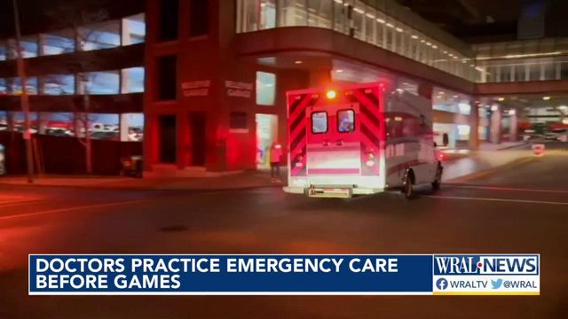 Doctors practice emergency care ahead of games