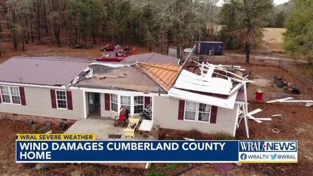 Fayetteville woman's roof blown off