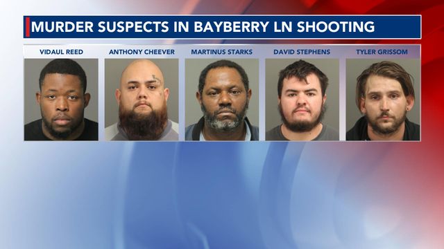 Five charged in Raleigh murder appear in court Friday