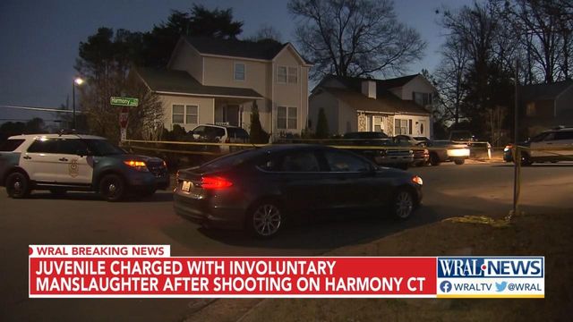 Juvenile charged with involuntary manslaughter after shooting on Harmony Court