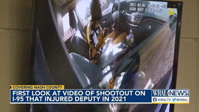 First look at dashcam, bodycam video of February 2021 shootout on I-95 that injured Nash County deputy