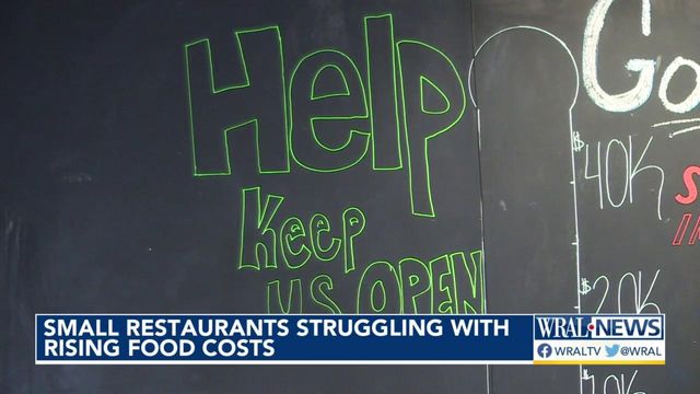 Small restaurants struggling with rising food costs