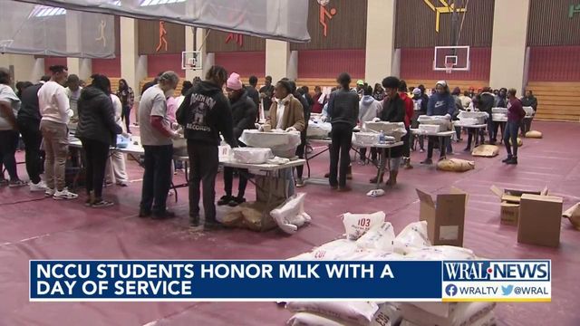 NCCU students honor MLK with day of service