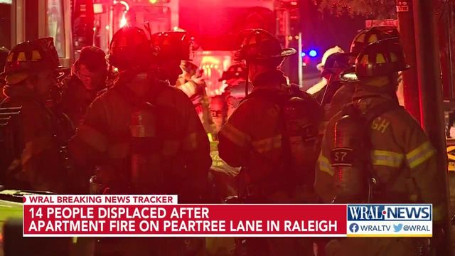 14 people displaced by apartment fire on Peartree Lane in Raleigh