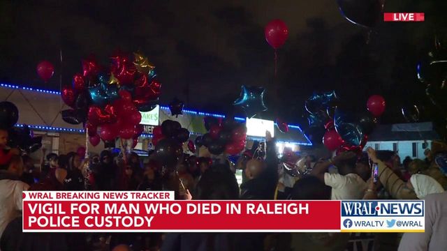 Vigil held for man who died in Raleigh police custody