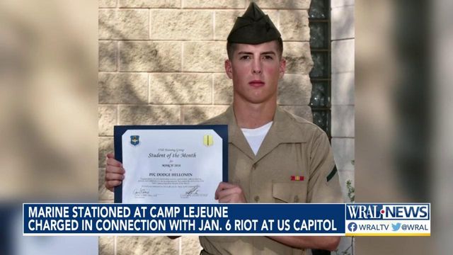 Marine stationed at Camp Lejeune charged in connection with Jan. 6 riot at US Capitol