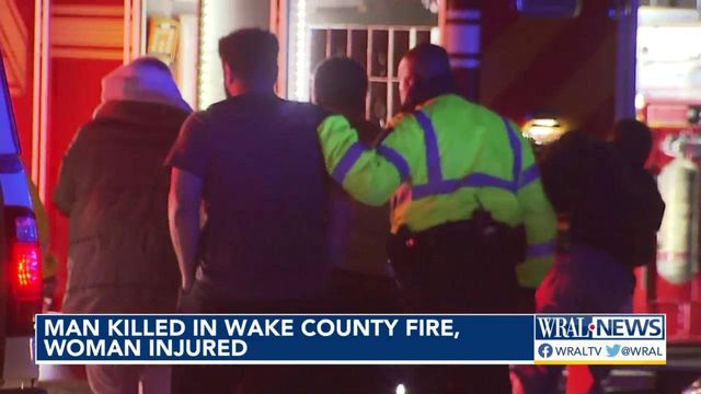 Man killed in Wake County fire, woman injured