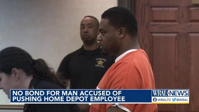 No bond for man accused of pushing Home Depot employee