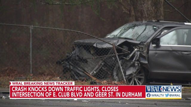 Crashes shut down Durham intersection