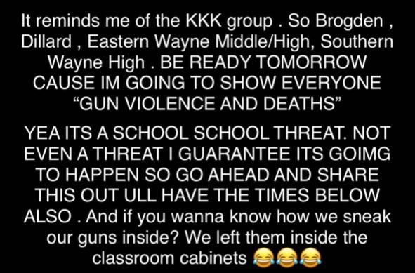 Instagram threat against Wayne County schools