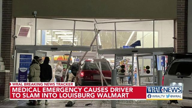 Medical emergency causes driver to slam into Walmart in Louisburg