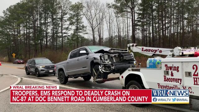 State troopers, EMS respond to deadly crash on North Carolina Highway 87 in Cumberland County
