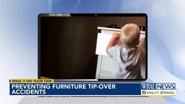 Preventing furniture tip over accidents