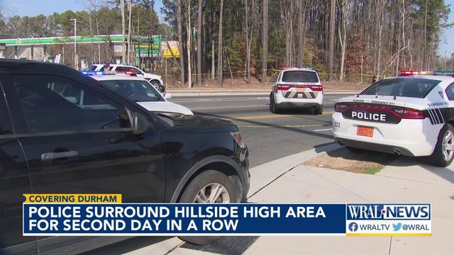 Durham police surround area near Hillside High School for second day in a row