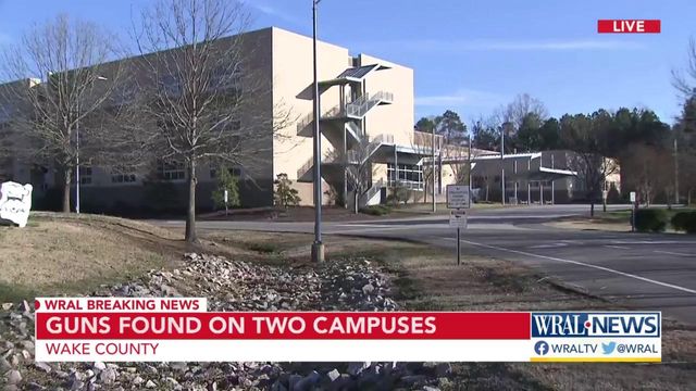 Guns found on two campuses in central North Carolina
