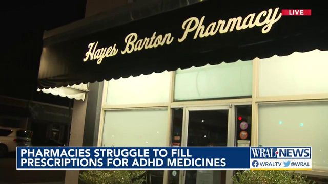 Pharmacies struggle to fill prescriptions for ADHD medicines 