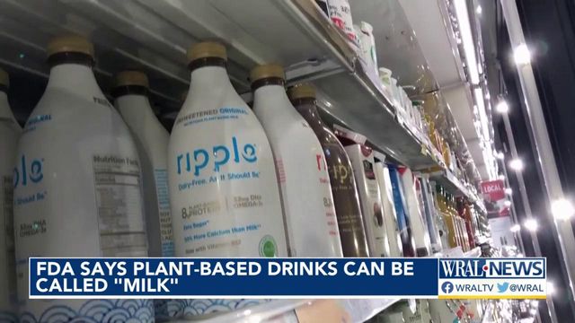 FDA says plant-based drinks can be called 'milk.'