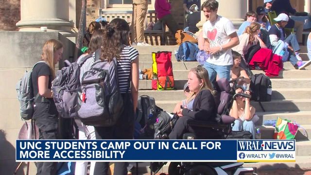 UNC students camp out in call for more accessibility