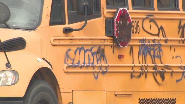 Vandals strike school buses, building, businesses in Garner