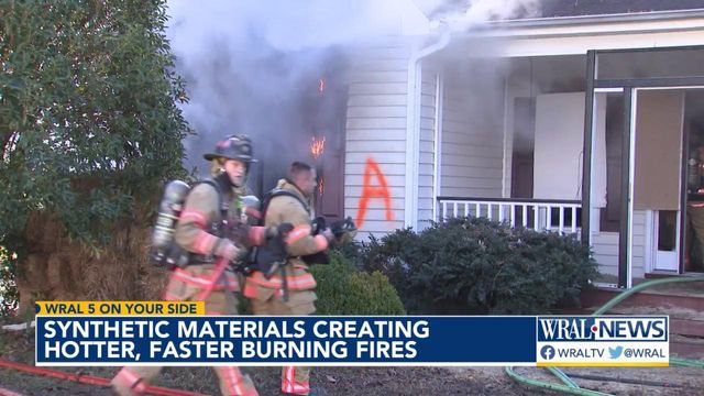 Common synthetic materials creating hotter, faster burning fires