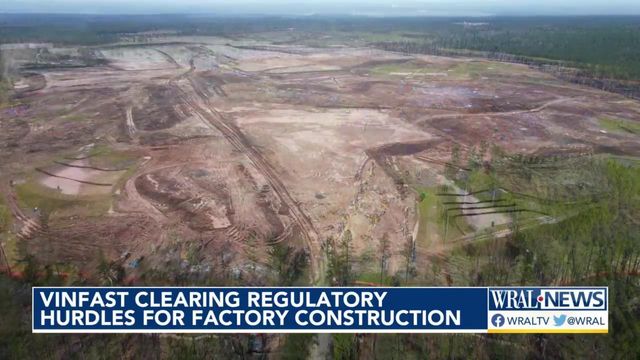 Drone view: Take a look at the VinFast construction site in Chatham County