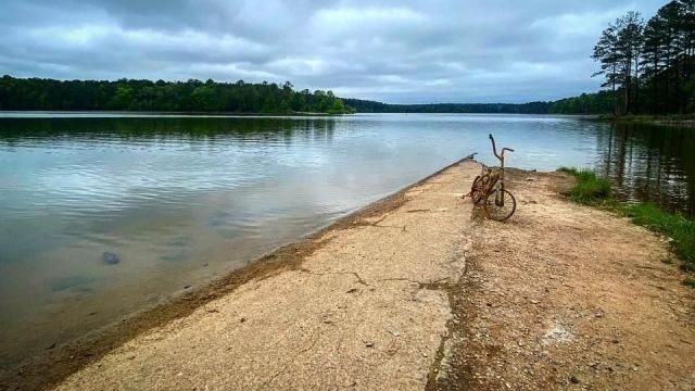 Firsthand look at the abandoned road leading into Jordan Lake