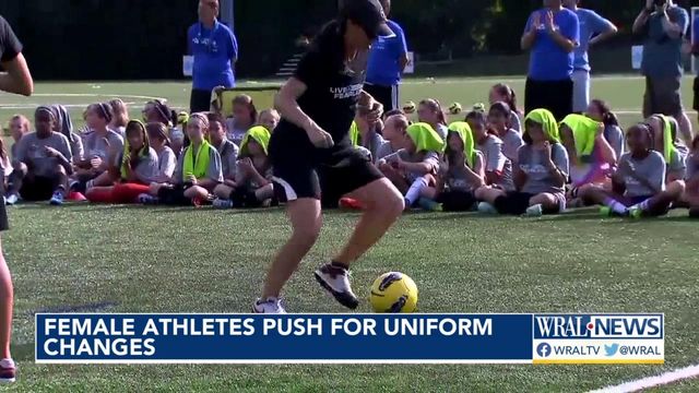 Female athletes push for uniform changes