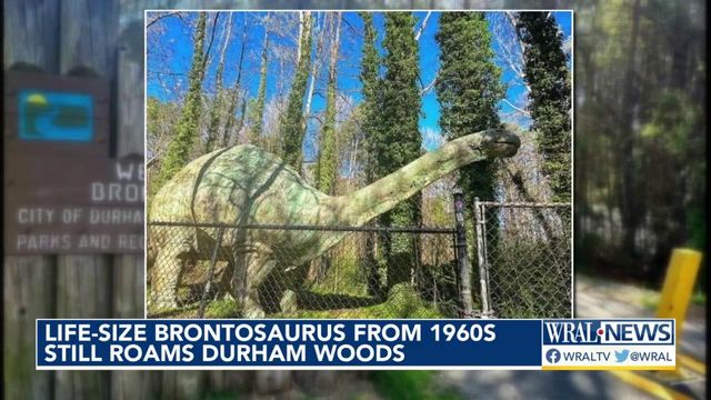Dinosaur hidden off Durham greenway trail still beloved after generations