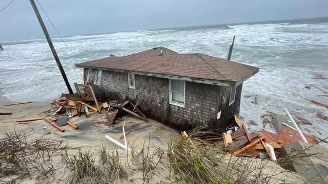 Watch: Ocean claims another Outer Banks house