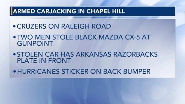 Armed carjacking reported in Chapel Hill