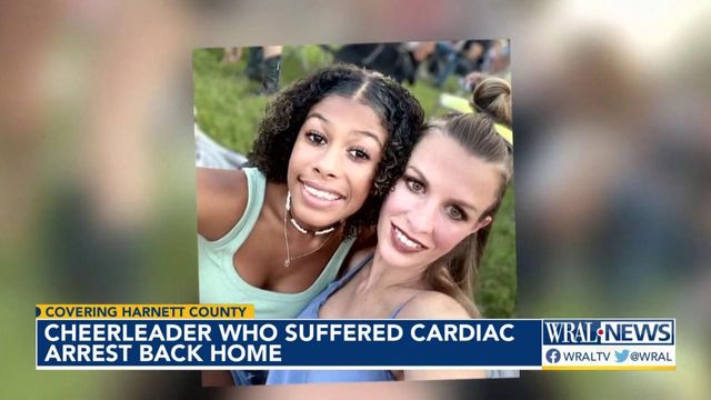17-year-old NC cheerleader who suffered cardiac arrest says her mom is her hero 