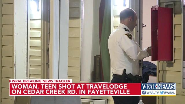 Woman and teen shot at Travel Lodge on Cedar Creek Road in Fayetteville.  