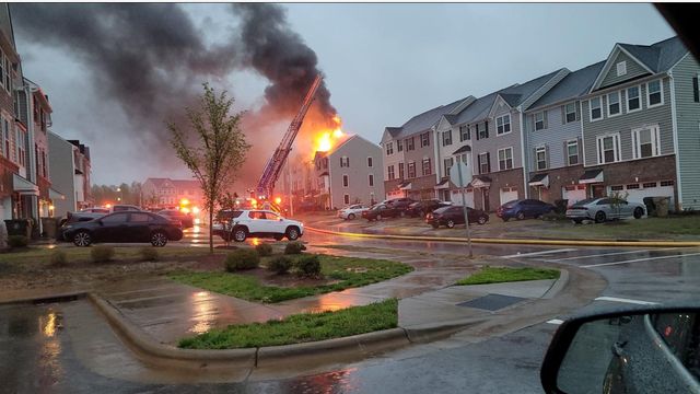 Townhome struck by lightning, chief confirms 