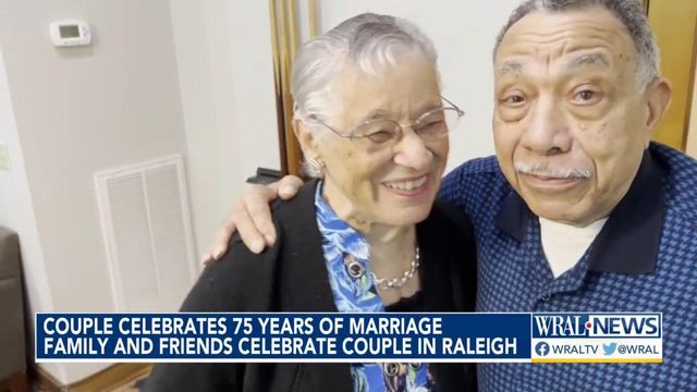 Raleigh couple hits milestone, celebrating 75 years of marriage 
