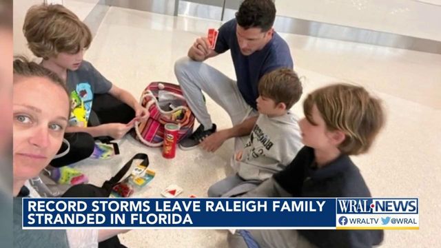 Downpours leave Raleigh family stranded in Florida