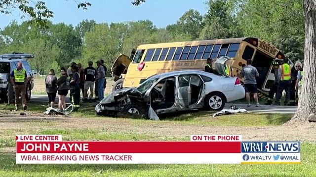Seven students ok, drivers hospitalized after Johnston Co. bus crash