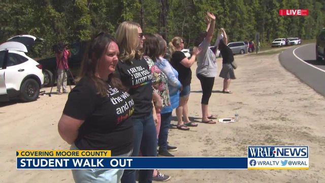 Students walkout to protest Parents' Bill of Rights in Moore County