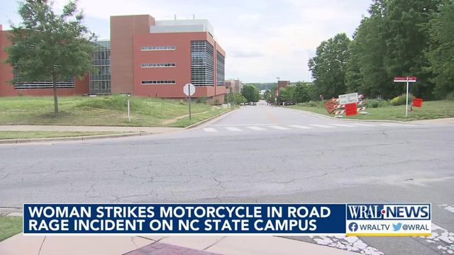 Road rage leads to woman hitting person on motorcycle at NC State