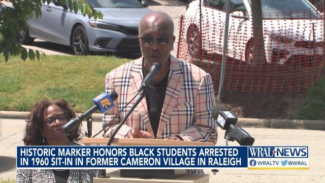 Historic marker honors Black students arrested in 1960 sit-in in former Cameron Village in Raleigh