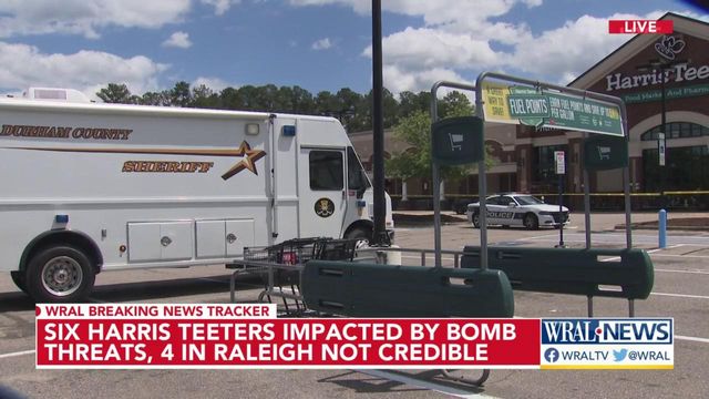 Six Harris Teeters impacted by threats Monday, four in Raleigh not credible