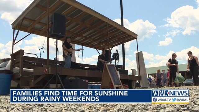 Families find time for sunshine during rainy weekends