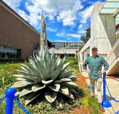 Rare century plant grows in WRAL Azalea Garden.