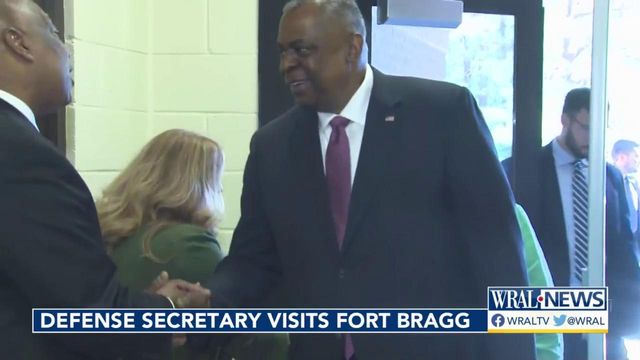Defense Secretary visits Fort Bragg, Fayetteville State