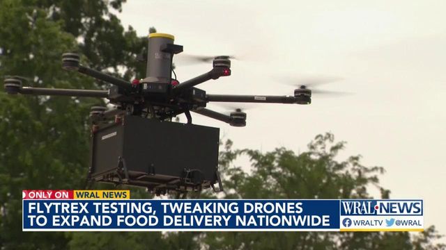 Flytrex working to expand food delivery in Wake County, nationwide