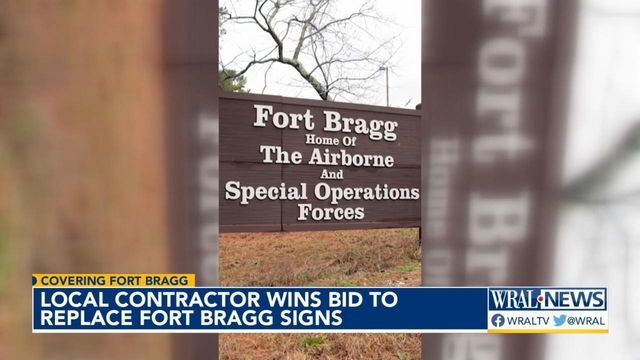  Robeson County-based company wins bid to replace Fort Bragg signs