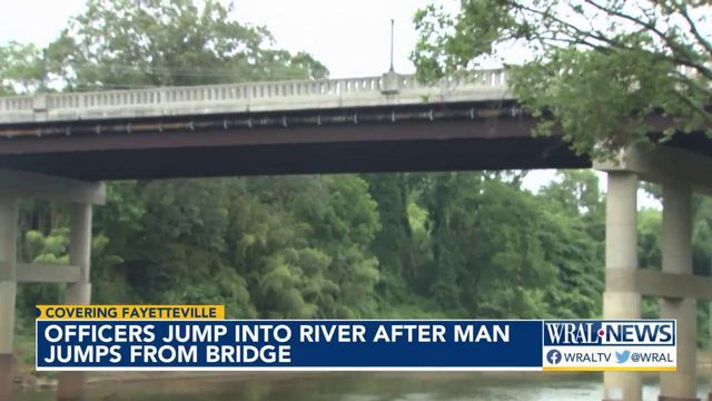 Fayetteville police talk about rescue effort helping man out of Cape Fear River