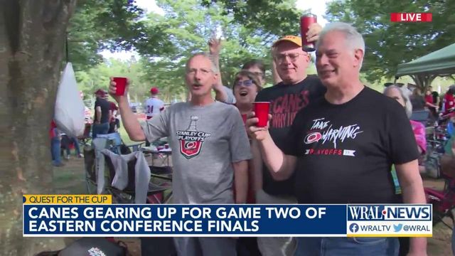 Fans gear up for Game 2 against the Florida Panthers 