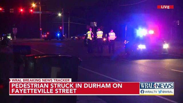 Pedestrian struck in Durham on Fayetteville Street